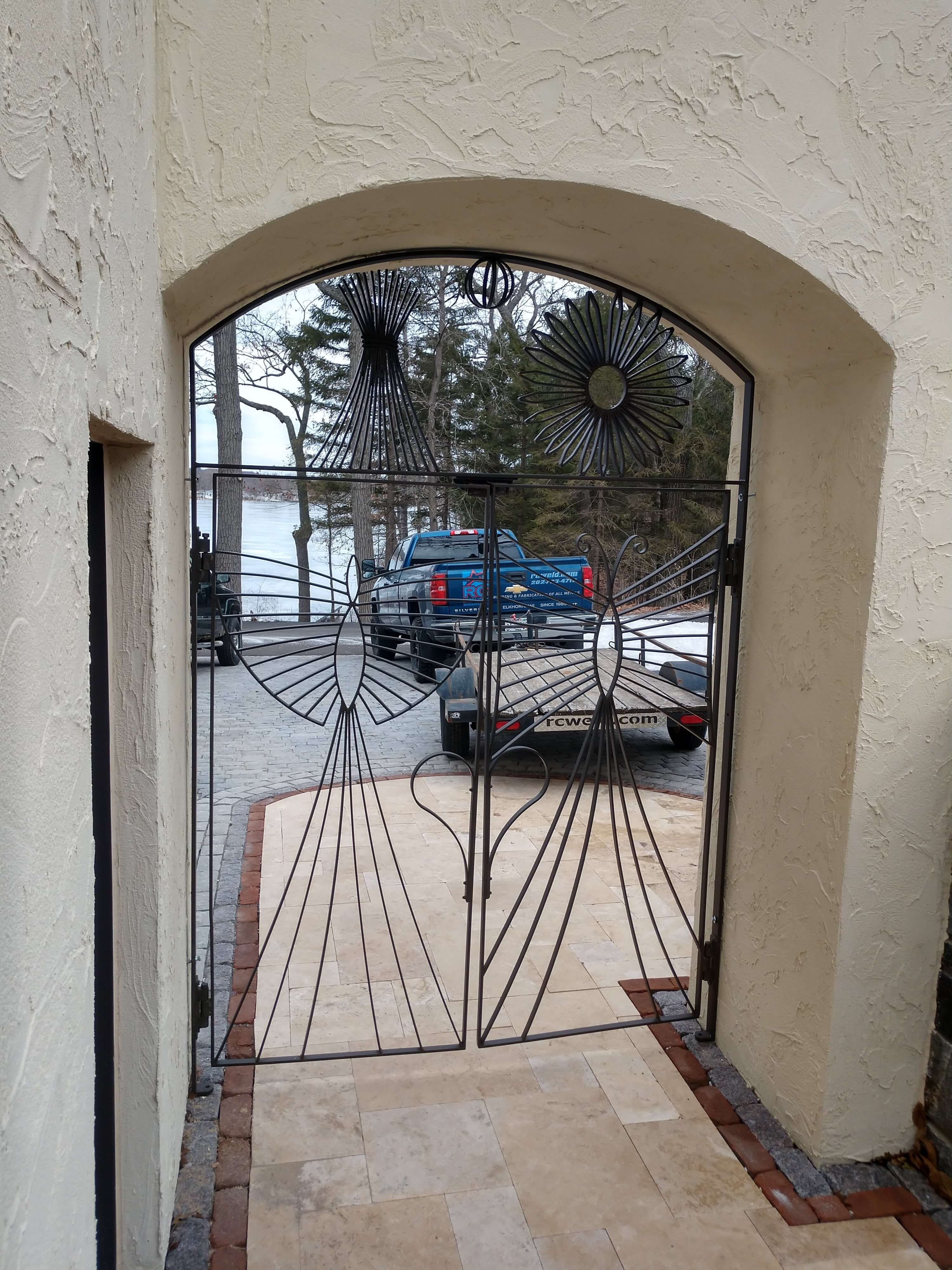 metal gate entrance