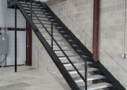 welded staircase for commercial building