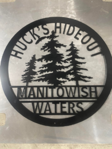 Huck's Hideout Custom Metal Sign Welding